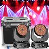 U`King 36 x 10 W RGBW Moving Head LED DJ Luci con Flight Case 4 in 1 Zoom Beam Wash Effetto Disco Light dmx512 Illuminazione palcoscenico per Natale, feste, club, concerti, matrimoni