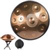 ORANGES Handpan Durevole Adulti Handpan Drum Strumento In Re Minore Premium Steel Hand Pan Drum 9 Note/10 Note/12 NoteSuperficie In Ottone Per Meditazione Regalo (Color : Gold-440H, Size : 12 notes)