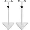 Gear4music Supporti Per Monitor Da Studio - Altezza Regolabile Bianco Supporto Monitor Casse Audio
