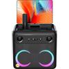 Ikarao Break X2 Macchina Karaoke con Schermo Touch 10,1, Altoparlante Bluetooth 600W, 2 Microfoni Wireless e Luci LED - Perfetta per Feste, Serate in Famiglia ed Eventi con Design Moderno