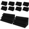 Mikikit Pannelli Fonoassorbenti 10 Pezzi Nero 12x12x24 Cm Schiuma Insonorizzante Ignifuga per Studio Registrazione, Trappola per Bassi e Imbottitura Murale per Ambienti Audio