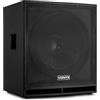 Vonyx Vexus SWP18 PRO Subwoofer Attivo PA con woofer da 18 46 cm e stativo nella parte superiore (600 Watt max, filtro passa bassi attivo e Phase, XLR, RCA, Bassreflex)