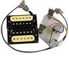 TSTS Pickup per chitarra elettrica Humbucker Pickups Neck and Bridge Pickup 4C Cablaggio Push- tiro a taglio singolo Set per la chitarra For Gibson Pickups Set per Chitarra Elettrica(Zebra Black Frame)