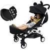 Welltobuy Passeggino esteso booster sedile poggiapiedi Infant ombrello universale passeggino prolunga pediera passeggino accessori, nero