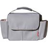Hiseng Borsa Organizer per Passeggino, Universale Impermeabile Borsa Passeggino Organizer, Tracolla, Grande Capacità, Scomparti Multipli, Borsa Fasciatoio per Carrozzina (Grigio,36x17x12cm)