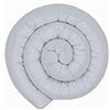 ULLENBOOM ® Nido per il letto del bambino (serpente) 300x13 cm in grigio (Made in EU) - copertura: 100% cotone ÖkoTex, Rotolo letto per la culla, disegno: cialda
