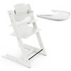 Stokke Seggiolone Stokke Tripp Trapp (Bianco) Con Vassoio - Include Sedia, Baby Set 2 per Bambini da 6 a 36 Mesi - Regolabile, Ergonomico e Facile da Pulire