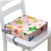 Surwin Rialzo da Sedia per Bambini, Rialzo Sedia Bambini Cuscino Rialzo Cuscino per Sedia Seggiolino Regolabile Smontabile con 2 Cinghie per Sedia da Pranzo -Stella (Rosa,32x32x8cm)