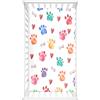 Hiseng Lenzuolo con angoli Neonato Lenzuola Carrozzina, Zampa di Cane 3D Elasticizzati Coprimaterasso Biancheria da Letto Materassino Sacco a Pelo per Lettino Universale (Cuore,80x160cm)