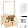 BAODBF Cestino per regali in legno, scatola di legno per baby shower, con 5 grucce, cestino per bambini con maniglia, cestino regalo in legno per bambini (stile 3)