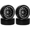 KINGCOO - Ruota e pneumatici per auto, 4 pezzi, 63 mm, in plastica, per Traxxas Tamiya HSP HPI Kyosho 1/10 On-Road Racing Driften, colore nero vintage