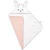 Kaloo - K'doux - Accappatoio Coniglio per Neonato - Morbido e Assorbente - 75 x 75 cm - Asciugamano in Cotone con Cappuccio e Orecchie - Motivo Papavero - Dalla Nascita, K216007, Salmone