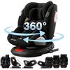 Reenborn Seggiolini Auto Girevoli a 360°, Seggiolini Reclinabili con Poggiatesta Regolabile (Black-Standard Version)
