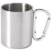 WHFCBJBW Tazza da alpinismo in acciaio inox, con moschettone, maniglia per acqua, escursione, escursione