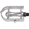 M-WAVE Road Pedal Steady A11, Alloy, 96 X 62 Mm, Toe Clips Attacheable, Silver, Am