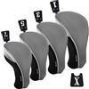 Andux 4 pz/Set Golf 460cc Driver Fairway Legno Club testa copre Grigio