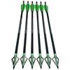 SHARROW 12pcs Frecce Balestra Bulloni Freccia di Carbonio 16 pollici 17 pollici Frecce per Balestra con Punta di Freccia a Lama Crossbow Arrows (Verde, 16 inch)