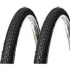 ECOVELO 2 Copertoni 26 x 1 1/2 (35-584) Neri per City Bike, Stradale, Adulto, Bicicletta, Vintage, Olanda | Pneumatici Stradali Neri in Gomma Bici