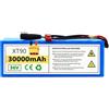 XELLOM Pacco Batteria 36V 30Ah 10S4P Per Veicoli Elettrici Biciclette E Motocicli Pacco Batteria Con Protezione BMS Integrata E Caricabatteria Con Motore da 100W~ 800W XT90,36V 30Ah