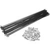 Gyrodymix 36pz Bicicletta Carbonio Acciaio Raggi 14G 234mm con Cappucci Nero Prodotto Durevole