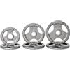 HOMCOM Set di 6 Dischi Pesi per Bilanciere e Manubri 2.5-35KG, Dischi palestra in Acciaio con Foro 50 cm, Ideali per Bilancieri Olimpionici, Argento