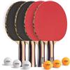 STIGA Performance - Set di 4 racchette da ping pong per 4 giocatori, 6-3 stelle, colore: arancione e bianco
