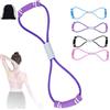 Vgpbphj Saludea - Fascia di resistenza con manici, 8 corde di tensione a forma di figura, fascia elastica per allenamento di tutto il corpo, aiuta a migliorare la forza, la flessibilità (1 pezzo-D)
