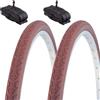ECOVELO 2 Copertoni 700 x 35 C + Camere America Pneumatici Marroni x City Bike Gomme Bicicletta Retrò Trekking Bici Adulto