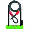 ABUS Ultra 410 U-lock + staffa SH34 + cavo di sicurezza Cobra 10/120 - Serratura per bicicletta con grillo rotondo - Livello di sicurezza 8