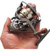 Gaderth Mini mulinello da spinning, 5.2:1, in metallo, 13+1BB, potente mulinello da pesca con manico intercambiabile, piccolo mulinello compatto per pesca alla carpa, spigola, trota Mini 150