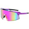 keynoyin Occhiali da sole colorati da ciclismo da uomo occhiali da sole antivento per sport all'aria aperta-8699 montatura viola pellicola viola