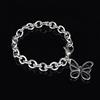 QYAQ Bracciale Argento Donna,Bracciale da Donna in Argento Sterling 925 Moda Farfalla Bracciale con Ciondolo da Donna Gioielli in Argento Sterling Regali di Natale per Sorelle Amiche Coppie Mamma