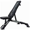 JK FITNESS [Panca Regolabile Piana/Inclinata Con Schienale 9 Posizioni E Seduta 3 Posizioni] Weight Bench Per Pesi E Manubri Home Gym Carico 200Kg Ruote Di Trasporto Ecopelle Antiscivolo professional