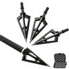 MILAEM 6pcs Punte da Caccia tiro con L'Arco 100Grain Punte di Freccia Punti frecce per Arco ricurvo Composto Freccia da Caccia (Broadheads + Box)