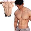 Generic Falso Muscolo Silicone Petto Maschile Realistico metà Corpo Artificiale Vestito Design Pancia Maschile Simulazione Pelle per Halloween,Color 3,One Size