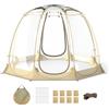 COSTWAY Tenda a Bolle Pop Up, Tenda da Campeggio Trasparente per 5-6 Persone, Antivento e Impermeabile, Igloo Portatile da Giardino in PVC, per Pesca, Spiaggia, Eventi Sportivi e Attività all'Aperto