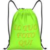 ROHBVMN Zaino Personalizzato con il Tuo Logo, sacca sportiva Personalizzata per Uomo e Donna borsone palestra,Zaino da Viaggio, borsa piscina,Borsa Sportiva per Tutti gli Sport e le Attività