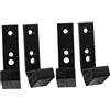 BCOATH Rack Squat da Parete Nero in Pc, Supporto per Bilanciere e Dumbbell Rod Facile da Installare, 4 Pezzi per Garage Gym e Uso Commerciale