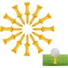 Ruhnjyg Set di 10 Tee per Palline da Golf, per Esterni, durevoli, riducono la Rotazione, tiro accurato per campi da Golf Invernali all'aperto e Golfisti (43 mm Giallo)
