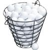 Generic Cestino per palline da golf, organizer per 100 palline da golf, contenitore in filo con manico, grande capacità per allenamento in cortile, campo di guida, torneo domestico