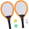 Milisten Set 2 Pezzi Racchette da Badminton Giocattolo in Plastica Arancione per Bambini, Leggero e Compatto, per Giochi Educativi Sport All'aperto