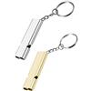 ROSETOR - Mini fischietto portatile da 150 db a doppio tubo ad alta definizione per campeggio, escursionismo, sopravvivenza, fischietto di emergenza (oro e argento)