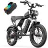 Snokco C20 Bicicletta elettrica con batteria rimovibile da 52 V 40 Ah/48 V 20 Ah/48 V 15,6 Ah, pneumatici da 20 x 4 pollici, freni idraulici a 7 velocità. Bicicletta elettrica fuoristrada per tutti i terreni
