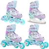 Raven - Pattini a rotelle per bambini, ragazze, ragazzi, adulti, bambini - Pattini a rotelle 4 in 1 con lame da pattinaggio su ghiaccio - Regolabili - Caramell, 34-37 (21,5-24cm)