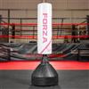 FORZA Sacco Da Boxe Autoportante Di 185cm In Resistente Microfibra Con Bersagli Numerati Per L'allenamento Di Pugilato, Kickboxing E MMA (Bianco & Rosa)