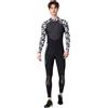 RUMAOZIA Muta da uomo in neoprene, monopezzo, maniche lunghe, protezione solare, muta da snorkeling, surf, nuoto, leggero e traspirante, con cerniera frontale