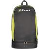 Etoile Zaino Ulysse per Zeus Sport Fondo Rigido Vano Portascarpe Relax Allenamento Fitness Palestra Borsone Zaini Zainetti Ampia Tasca Frontale Scomparto (Nero/Bianco, H 50 x L 32 x P 28 cm)