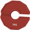 QSTDGVPW Piatto di Peso frazionario in Gomma Pesi di assicenza Facili da collegare la Piastra di Sollevamento Pesi per dell'allenamento, Rosso, 1 kg