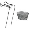 RMS Portapacchi + Cestino/Cesto Anteriore Nero Bici City Bike - Olanda - MTB