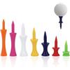 KEAHND Tee da Golf in Plastica,70 Pezzi Golf Tees in Plastica,Castle Tees Golf,Tee da Golf,Set di Tee in Plastica,Riutilizzabile,Adatte A Tutti I Tipi di Appassionati di Golf(25/30/36/43/50/60/70mm)